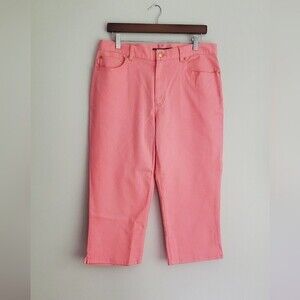 Lauren Ralph Lauren pink denim 90's capris size 12